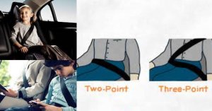 Three point seat belt Vs Two point seat belt
